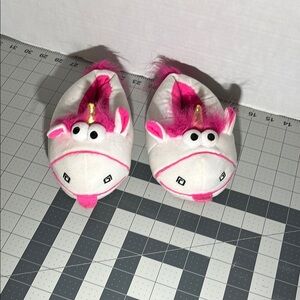Universal Pink and White Unicorn Kids Slippers